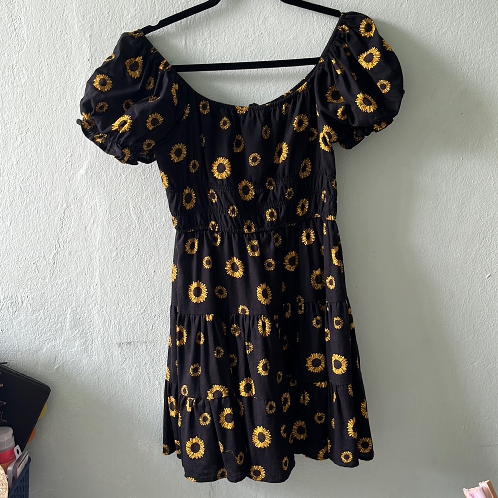 Sunflower Tiered Smocked Dress